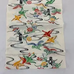 mm様専用トール新品正絹工芸紅型原色染お洒落単衣兼用九寸なごや帯、紬、小紋適品