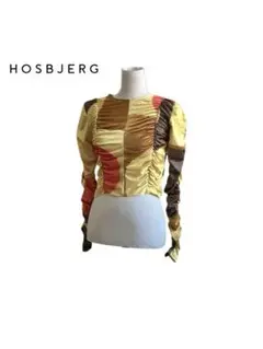 ★Hosbjerg ホスビョーグ　インド製　マルチカラー　シャーリング　トップス
