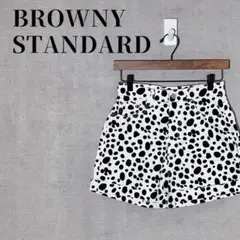 ブラウニースタンダード　パターンデイリーハイウエストショーツ　ダルメシアン柄