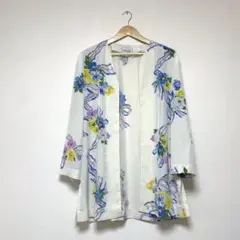 美品 2点セット MARBLE ROAD ジャケット＆トップス 花 水彩