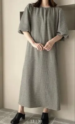 チェックワンピース　ローリーズファーム