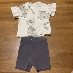 レオパード柄Tシャツとショートパンツセット H&M 6~9M