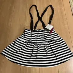 Pink Latte ジャンバースカート ストライプ　160サイズ　新品タグ付