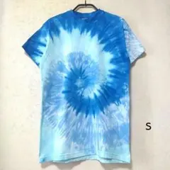 クレイジーティーズ タイダイ Tシャツ レディース US古着 ブルー系 Ｓ
