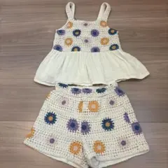 ザラキッズ　クロシェ　セットアップ
