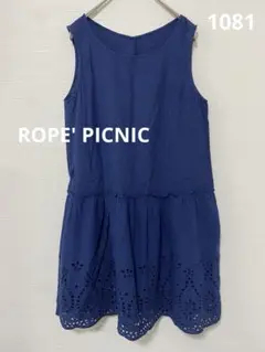 1081 ROPE' PICNIC ノースリーブ刺繍ワンピース