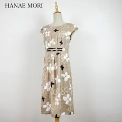 ♪美品♪ HANAE MORI フレンチスリーブ 花柄 ワンピース 日本