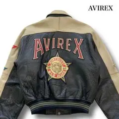 【AVIREX】アヴィレックス レザージャケット スタジャン ヴィンテージ 古着