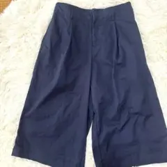 【未使用】 UNIQLO ワイドパンツ　ネイビー　3 ( L )サイズ