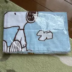 スヌーピー タオル 水色 未使用