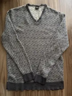 即日発送 BOSS Vネック 薄手ニット XL