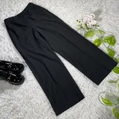 【Se ninon】ストレートパンツ　『O』　ブラック　ストレッチ　スラックス