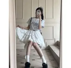エピヌ ボーダー Tシャツ ブルー