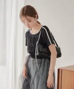 kastane 【前後2way】ラインTEE カットソー Tシャツ トップス