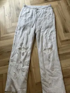 23aw アンセルム　ANCELLM クラッシュスウェットレイヤードパンツ　2