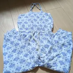 花柄ノースリーブオーバーオール 120cm