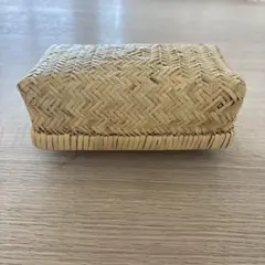 南部鈴竹で作った しばた工芸の「お弁当篭（小物入れ）」大（17×11×6cm）