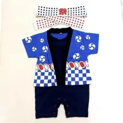 はっぴロンパース 法被 子供 ロンパース お祭りセット 80