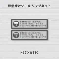 郵便物はこちらに入れてください　シール&マグネット