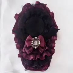 [痛ロゼット]ワインレッド 黒 棺桶 悪魔の羽 オタ活 推し活用