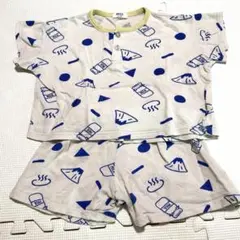 【美品】半袖パジャマ　100cm ブリーズ　温泉柄　子供服