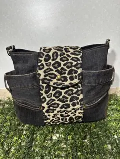 デニムリメイク　ショルダーバッグＬ