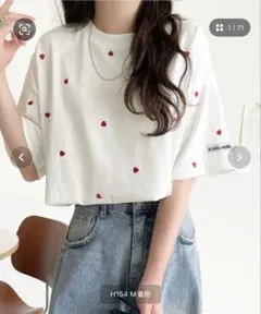 classicalelf ミニハート刺繍Tシャツ