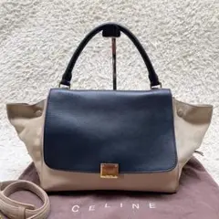 美品 CELINE トラペーズ ショルダーバッグ 2way スモール スエード