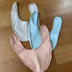 3枚セットスタイ サーモンピンク・ブルー・ベージュ