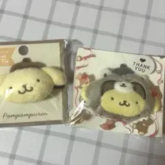 <新品>フォレストどうぶつデザイン　前髪ヘアクリップ　ヘアゴム ポムポムプリン