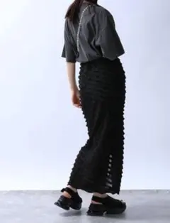 JEANASISカットフリルZIPナロースカート