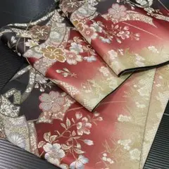 正絹 袋帯 グラデーション 花々 No 4274