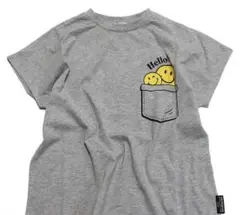 半袖Tシャツ "ニードルワークス" NeWo/スマイルTシャツ グレー