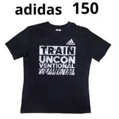 150 adidas 半袖 Tシャツ 黒 climacool スポーツ 速乾