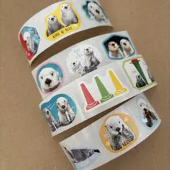 鳥羽水族館 ラッコ　メイ　キラ ロールシール　シール　バラ売り　フレークシール
