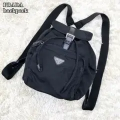 ✨美品✨ PRADA リュック ミニ バックパック ナイロン 白タグ 三角ロゴ