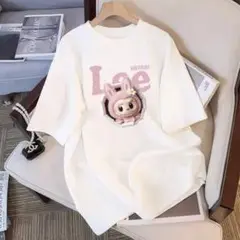 ラブブプリント Tシャツ　ホワイト　Mサイズ