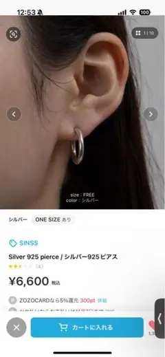 2025年最新】SINSS ピアスの人気アイテム - メルカリ