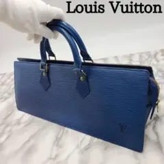 ルイヴィトン ハンドバッグ サックトライアングル エピ ブルー LVロゴ