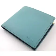 ☆1点限り☆箱無し特価☆新品未使用☆ポールスミス かぶせ 折り財布 サックス☆