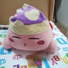 星のカービィ　カービィ　ぬいぐるみ 約20cm×25センチキーホルダーつき
