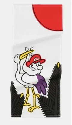 【新品未使用】ニンテンドーストア フェイスタオル　一月 松 マリオ花札