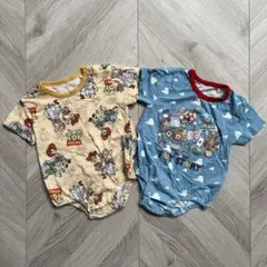 トイストーリー ロンパース 2枚セット　双子　お揃いコーデ　ディズニー　しまむら