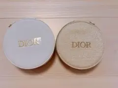 Dior ポーチ 2点セット ホワイト ゴールド