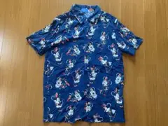 ディズニーリゾート ミニー アロハシャツ ネイビー M