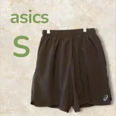 【美品】asics インナー付きトレーニングパンツ S 黒