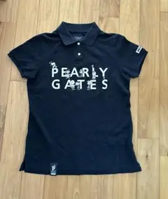 PEARLY GATES ポロシャツ ネイビーレディースサイズＯ