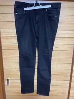 H&M スキニーフィットパンツ ブラック 34/30