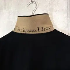 Dior クリスチャンディオール　ポロシャツ　襟裏ロゴ　ブラック　Lサイズ