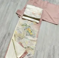 【A04】着物 色留袖 三つ紋 袷 正絹 ピンク 単品販売 着付練習などに